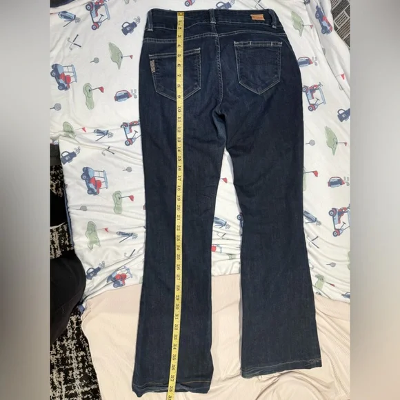 PAIGE Dark Blue Flare Jeans - Picture 10 of 17